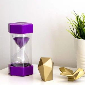 Sand Timer 16cm 15 minutes Purple